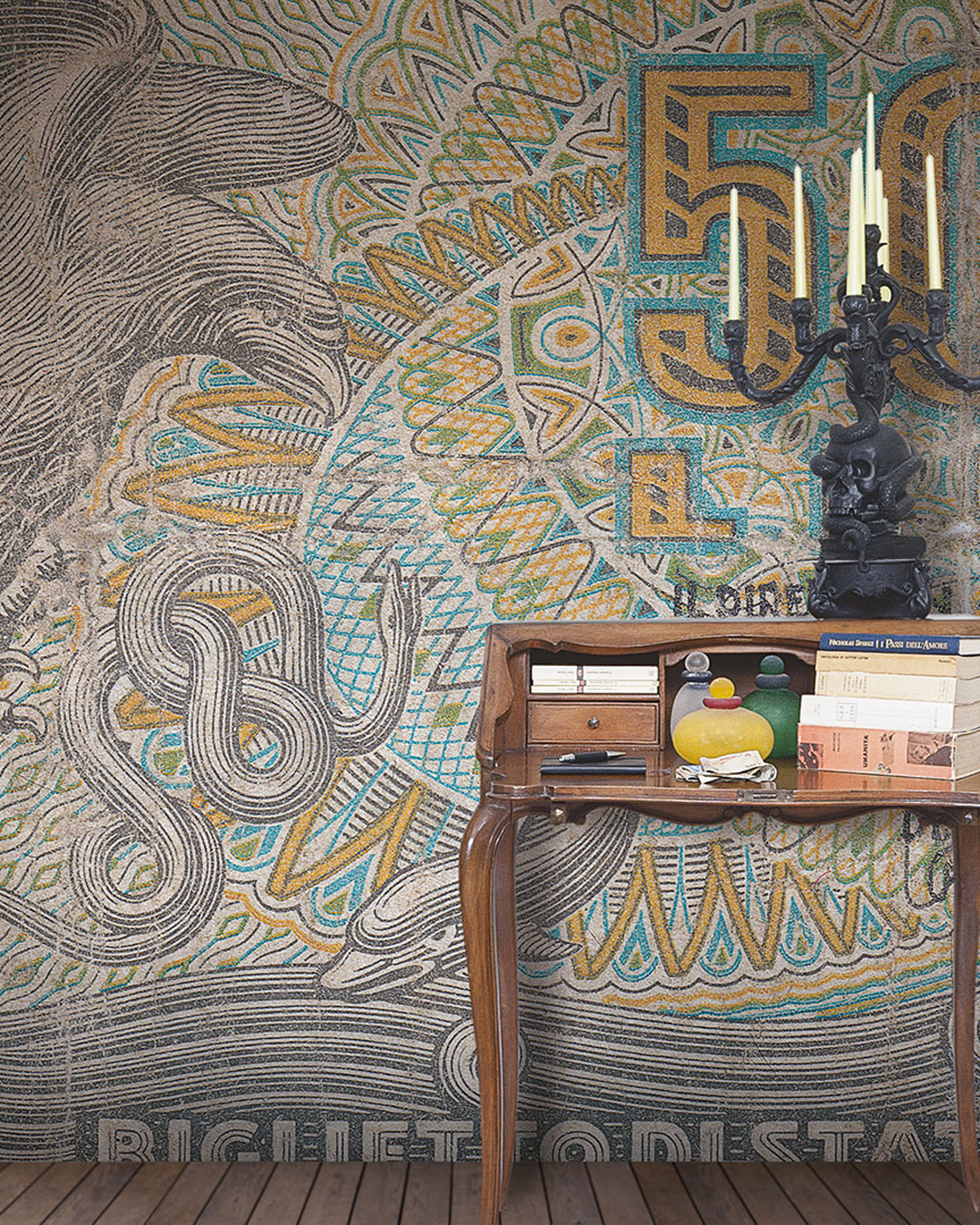 500_INKCQ13_AMB Carta Da Parati 500 - Inkiostro Bianco - immagine 1