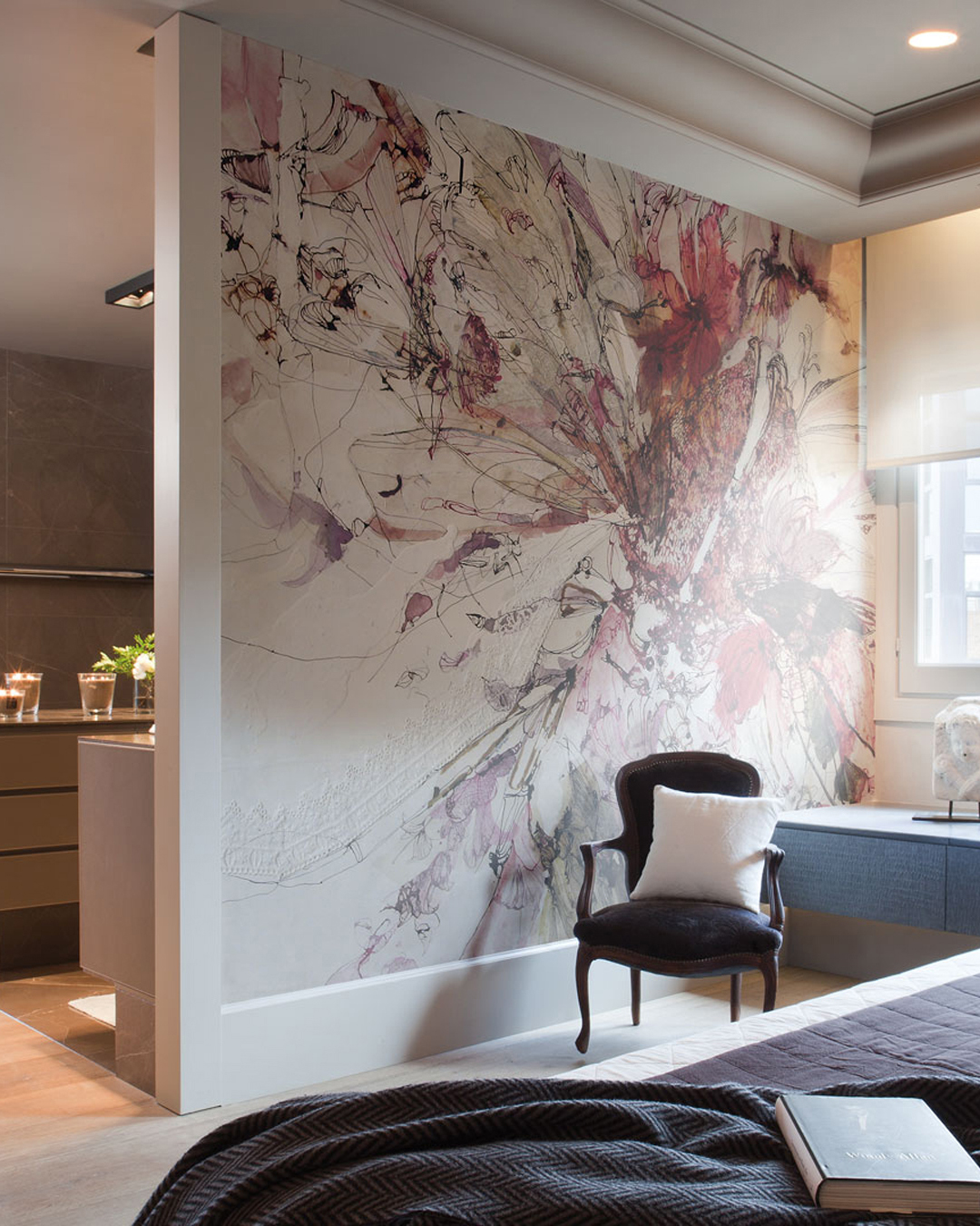 BOUDOIR-II_INKUINE15_AMB Carta Da Parati Boudoir II - Inkiostro Bianco - immagine 1