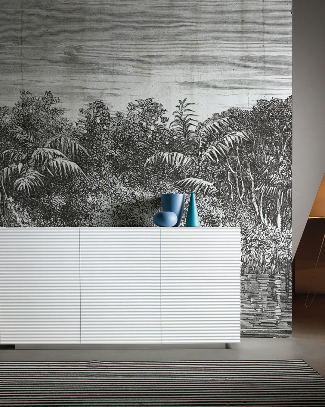 JUNGLE_INKSINN16_AMB Carta Da Parati Jungle - Inkiostro Bianco - immagine 1